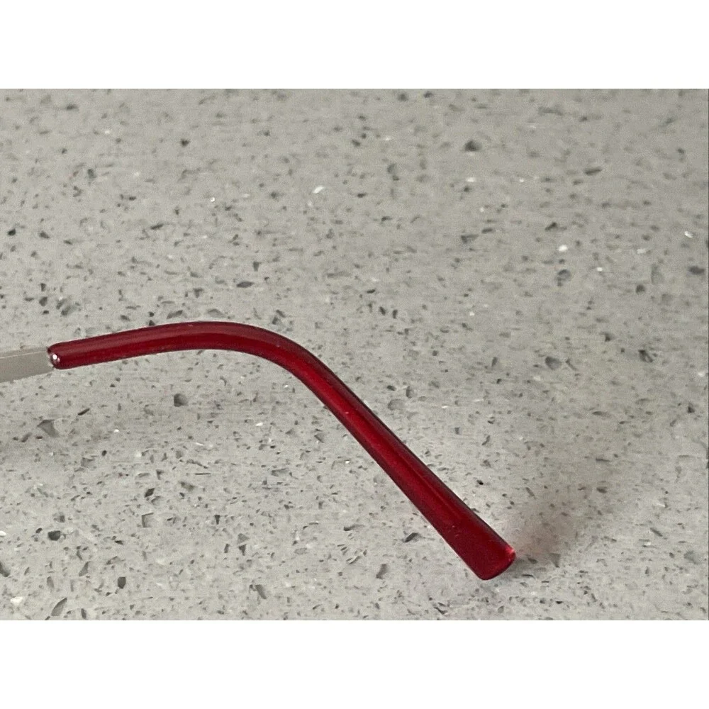 Caravaggio Half Rim Eyeglasses Frames ONLY 48-18-135 Red Metal BUR HE02
